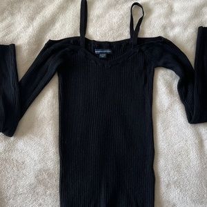 American Eagle off the shoulder black knit longsleeve. Size XS